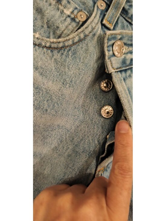 AGOLDE Arco Criss Cross Jeans Womens Size 23 Blue High Rise Straight Leg Denim - Picture 7 of 14